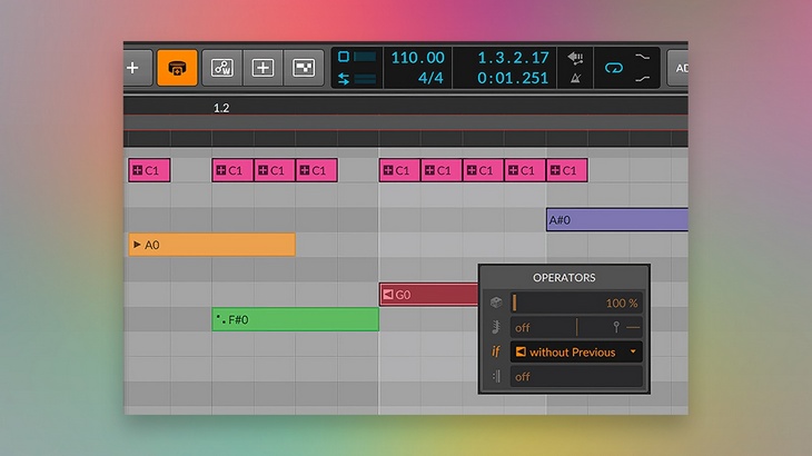 Bitwig Studio 4. Оператор Occurence